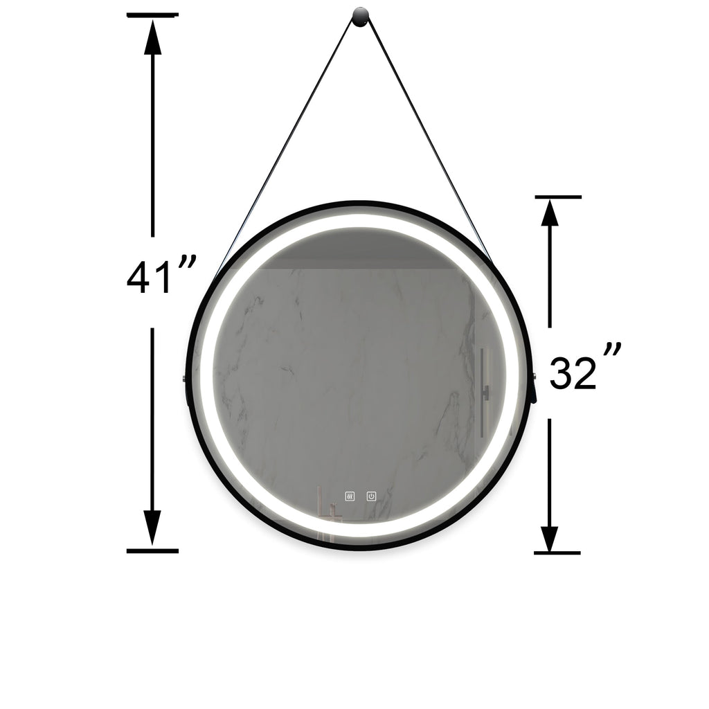32-Inch LED Bathroom Vanity Mirror with Focused Backplane - Glass