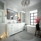 Black Aluminum Framed Bathroom Mirror with HD Glass - Black