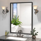 36x30 Inch Glossy Bathroom Mirror with HD Float Glass - Aluminum