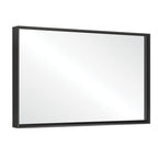 Black Aluminum Framed Bathroom Mirror with HD Glass - Black