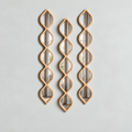 Leaf Design Wood Framed Acrylic Wall Mirror Set