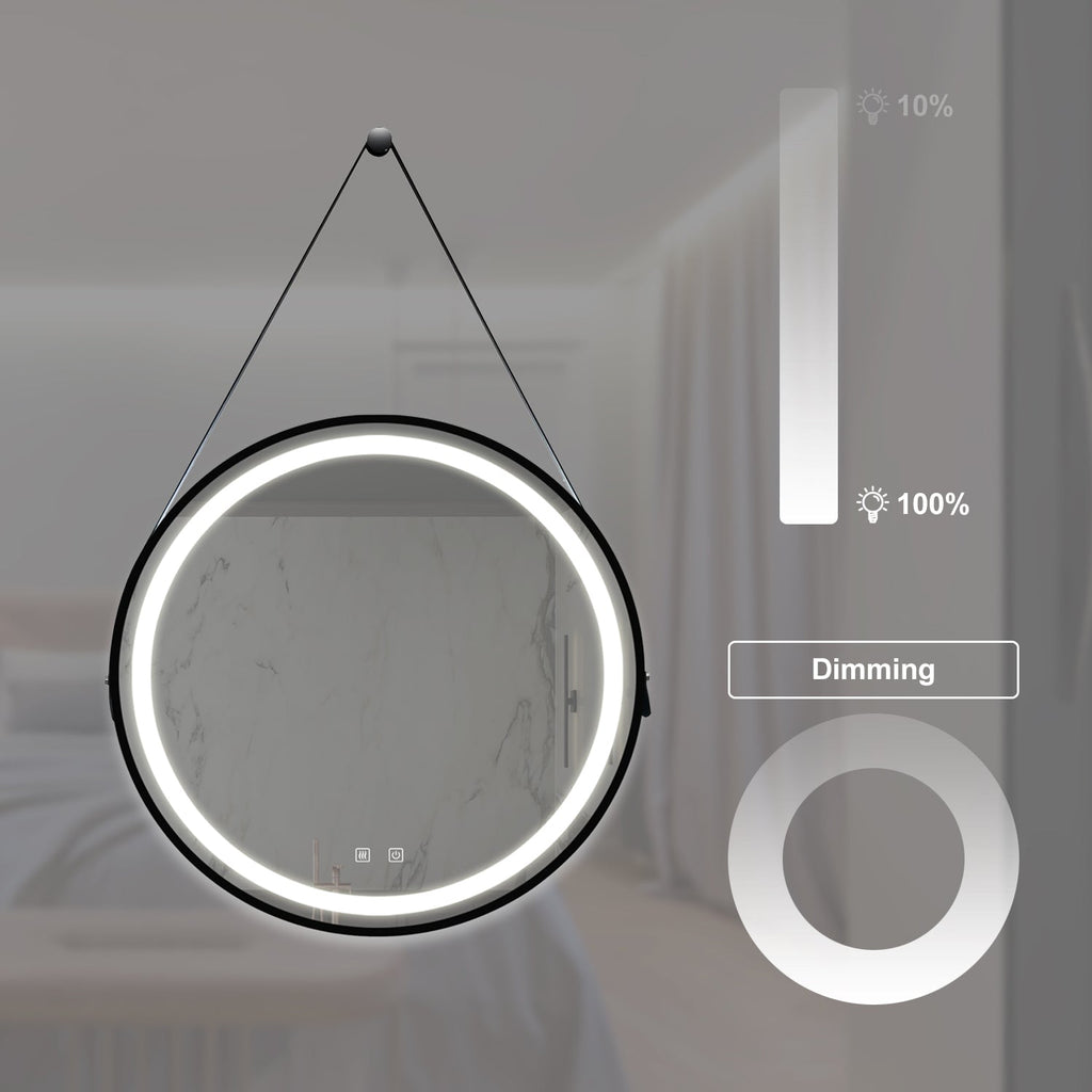 32-Inch LED Bathroom Vanity Mirror with Focused Backplane - Glass
